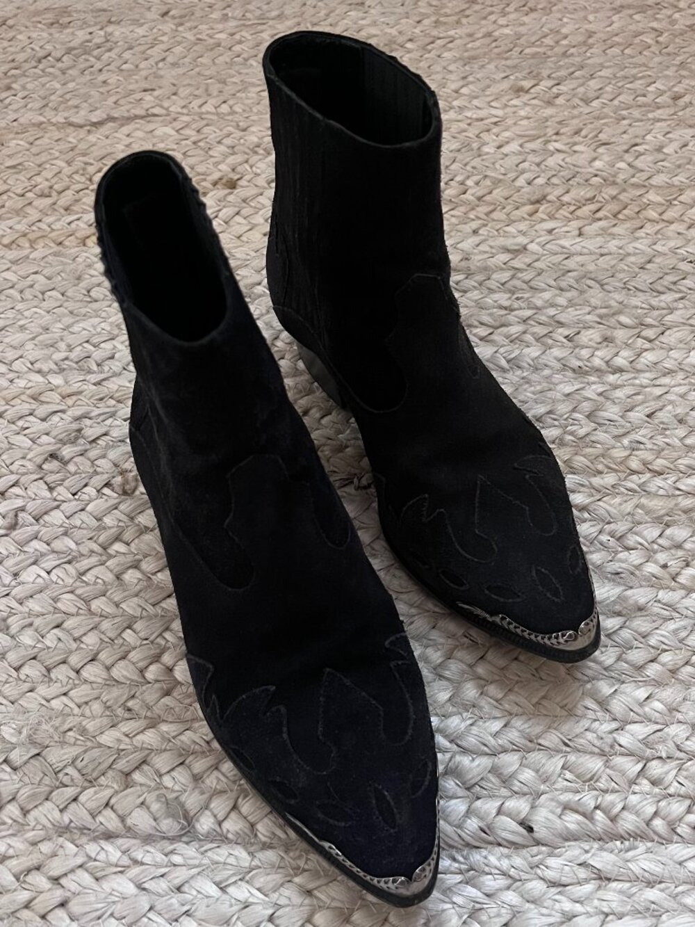 Saint Laurent Suede Western Boots